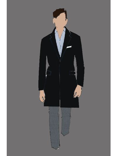 Uniform Overcoat Navy Melton